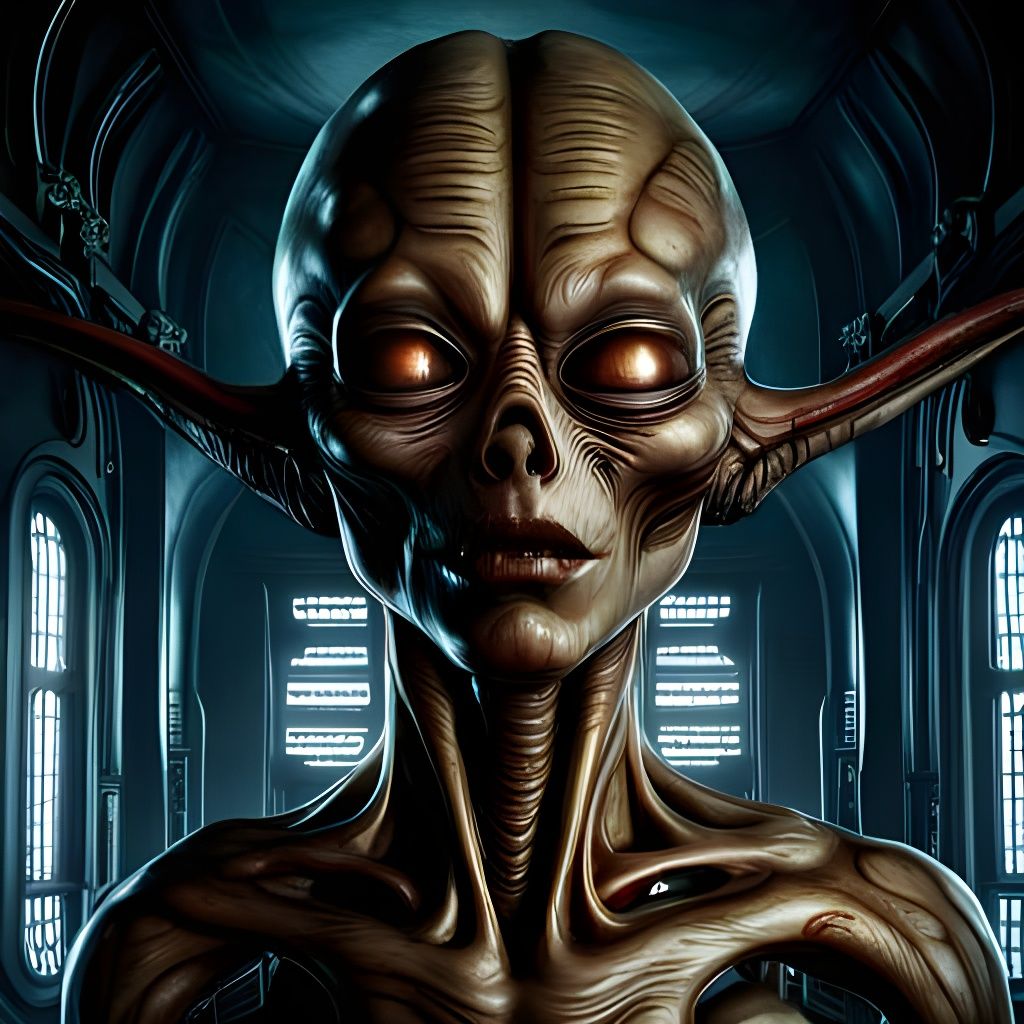 Bizarre Alien Skinning Device in Giger Style