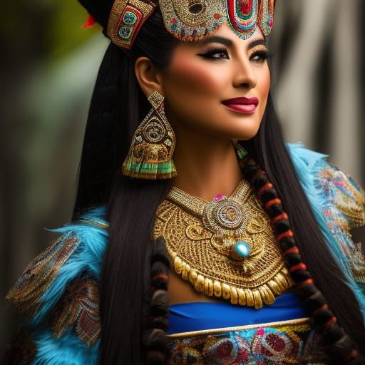 Aztec Princess Campaigns in Tenochtitlan: Professional Photo...