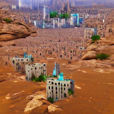 AI Generated Image of a Desolate City