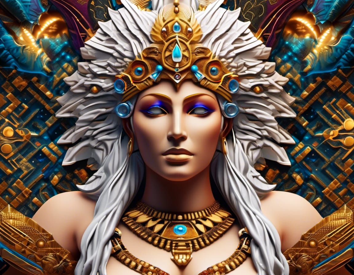 Sumerian King and Queen in Dark Fantasy Art