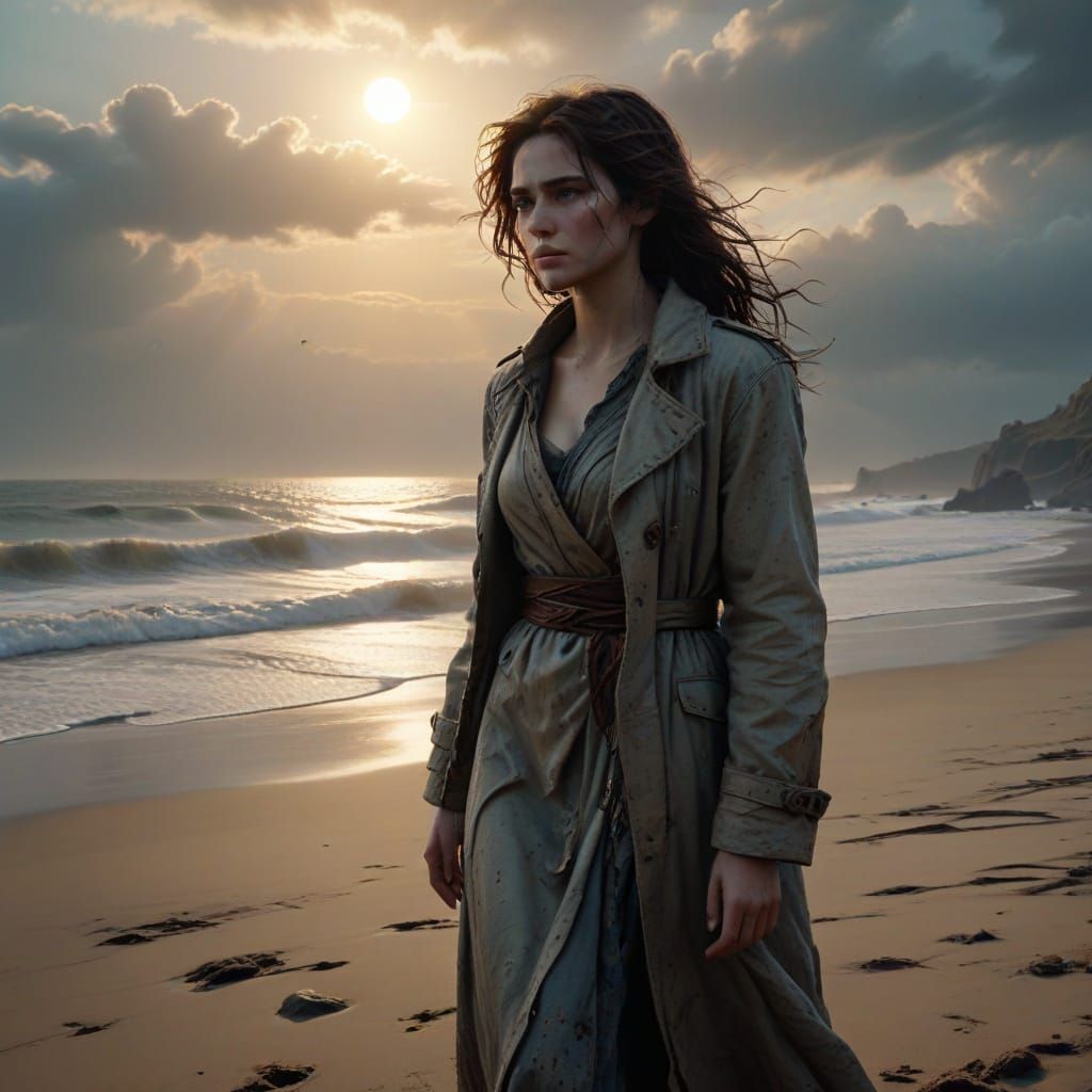 Mysterious Woman Stands Trial in a Haunting Coastal Landscap...