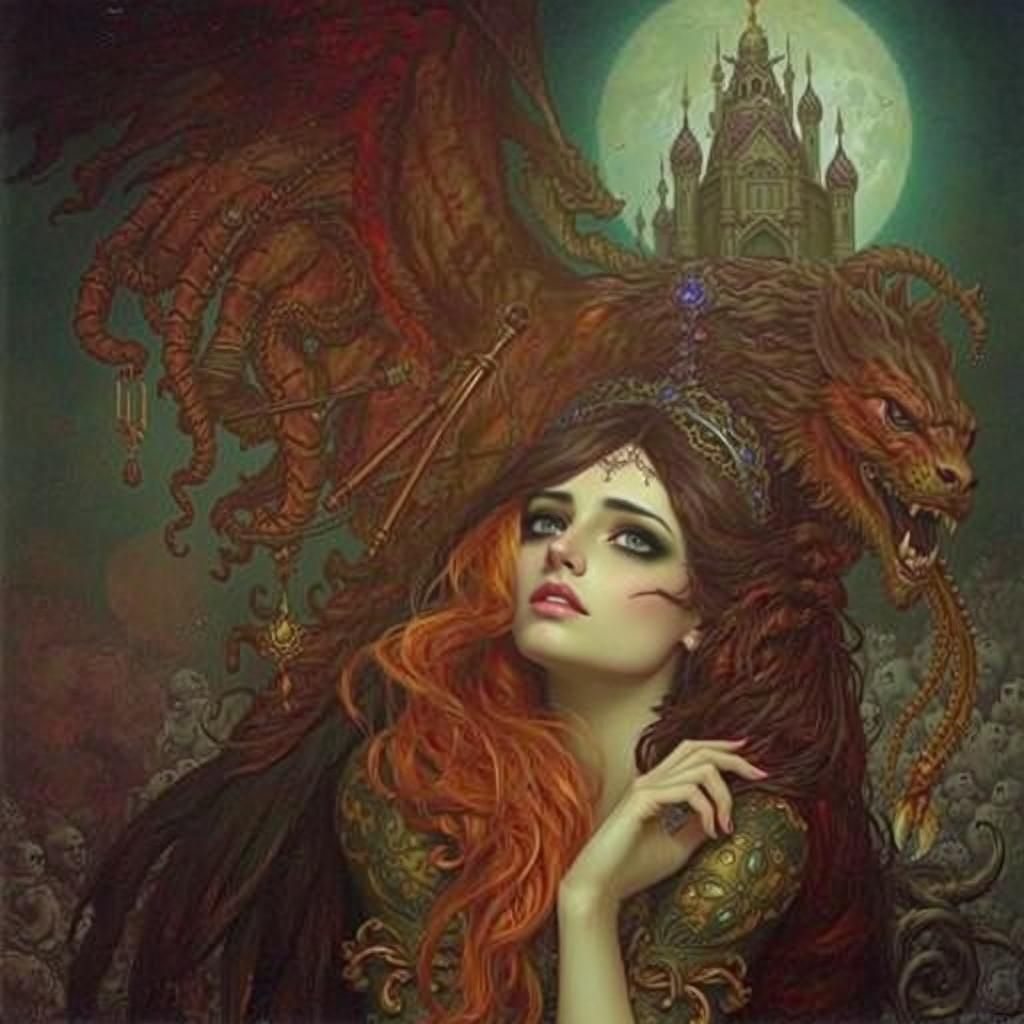 Mystical Goddess Lost in Lavish Dreamscapes