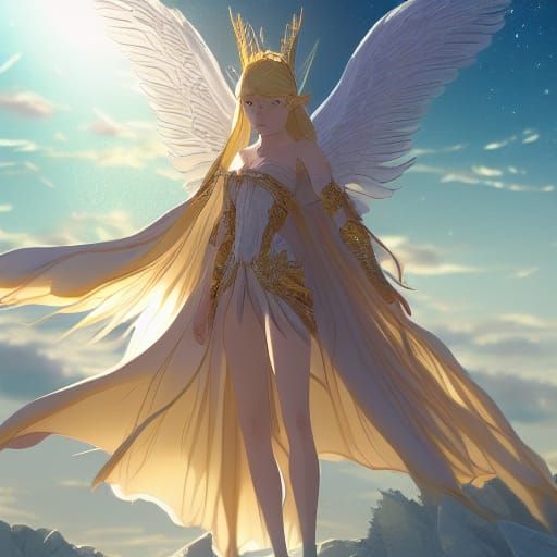 Angelic Elven Princess Battles Demons: Studio Ghibli Anime