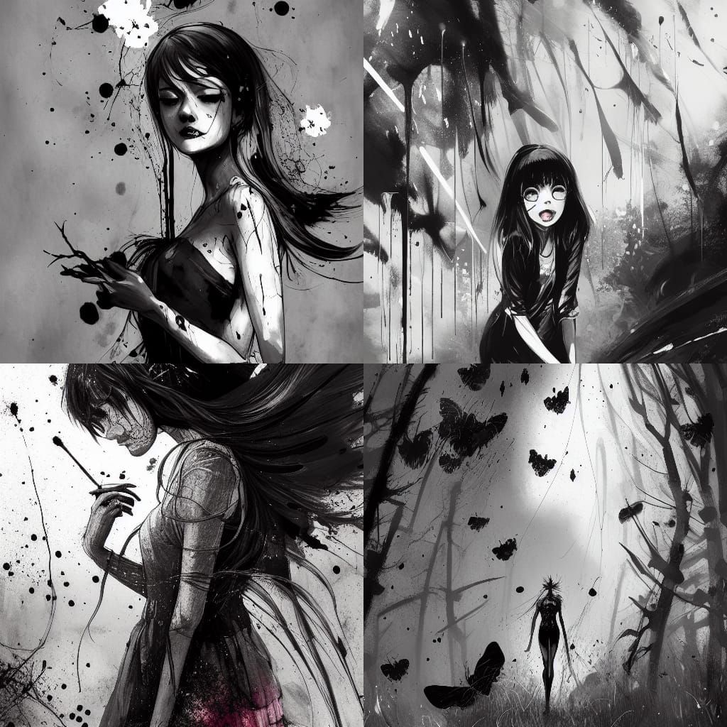 Terrifying Beauty Attracts Butterflies in Black and White