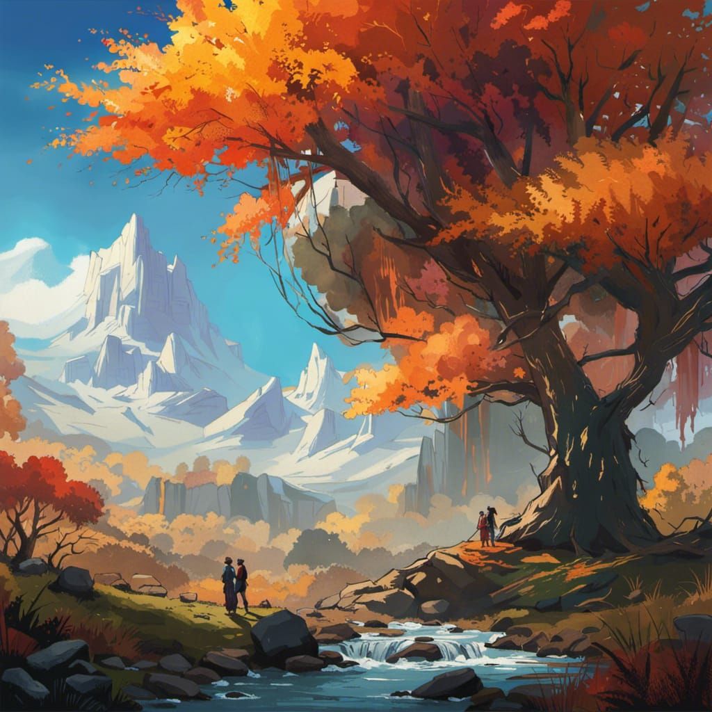 Cosmic Soul Merges with Icy Winter Landscape