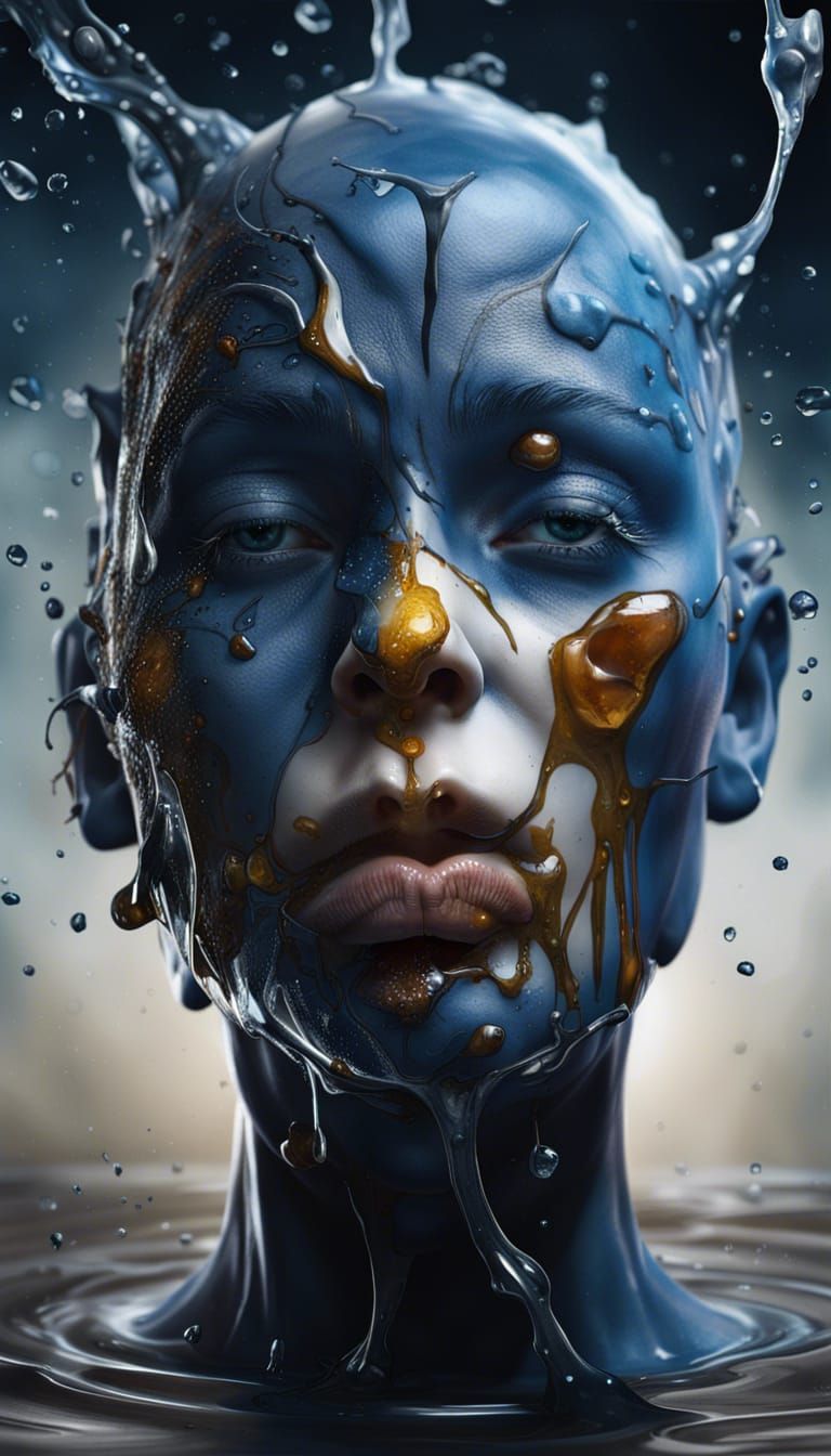 Epic Hyperrealistic Portrait of a Face in Splash Art Style