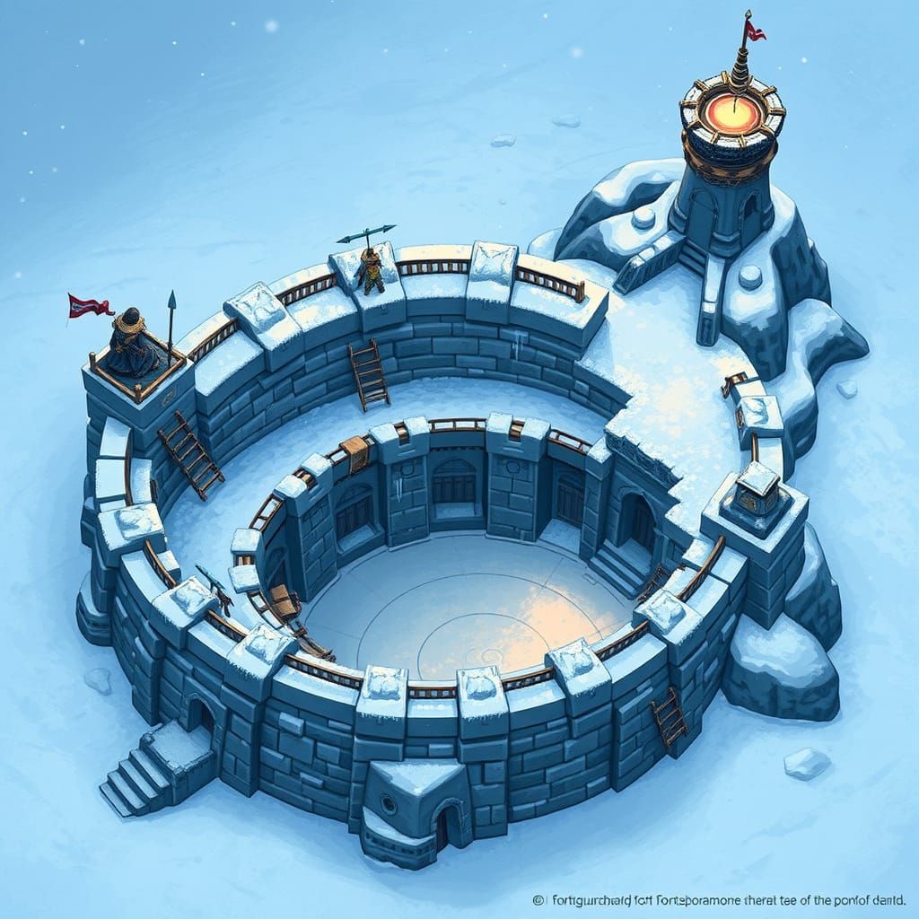 Frostguard Sentinel's Watchtower in Winter Landscape