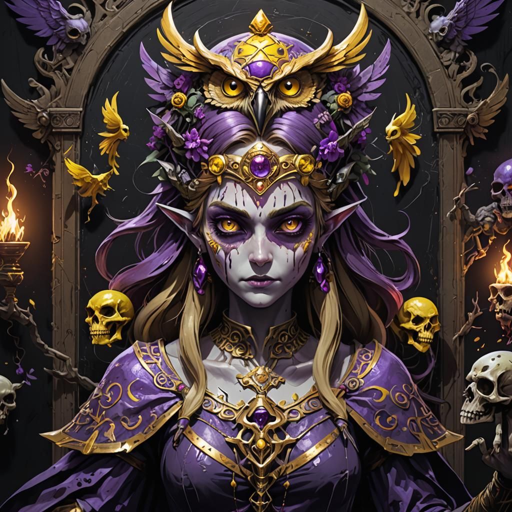 Corrupted Princess Zelda Chalkboard Art in Dark Fantasy Styl...