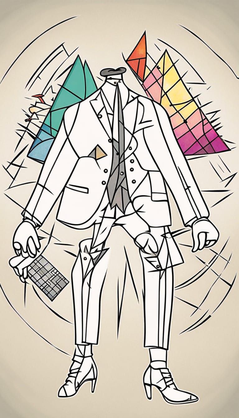 Four Distinct Abstract Images with 3D Effects