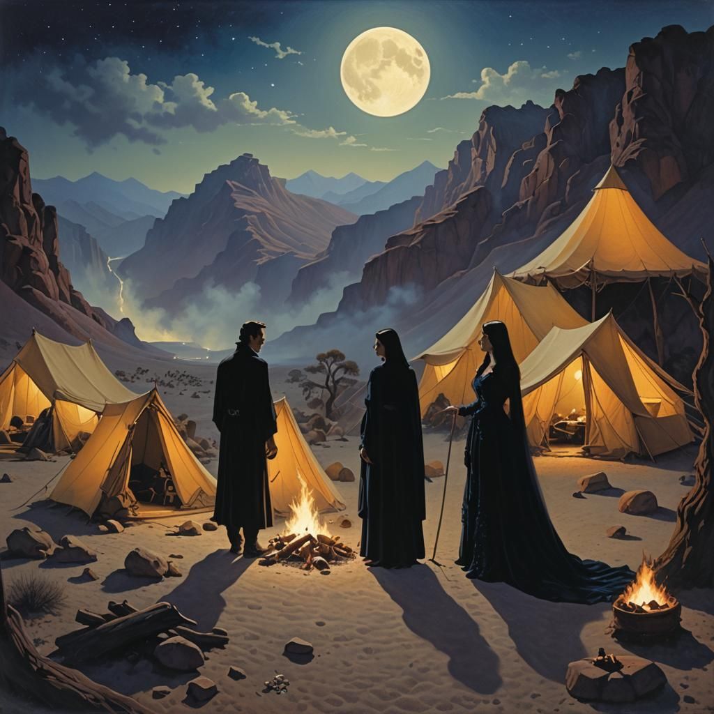 Gomez and Morticia Glamping in Death Valley