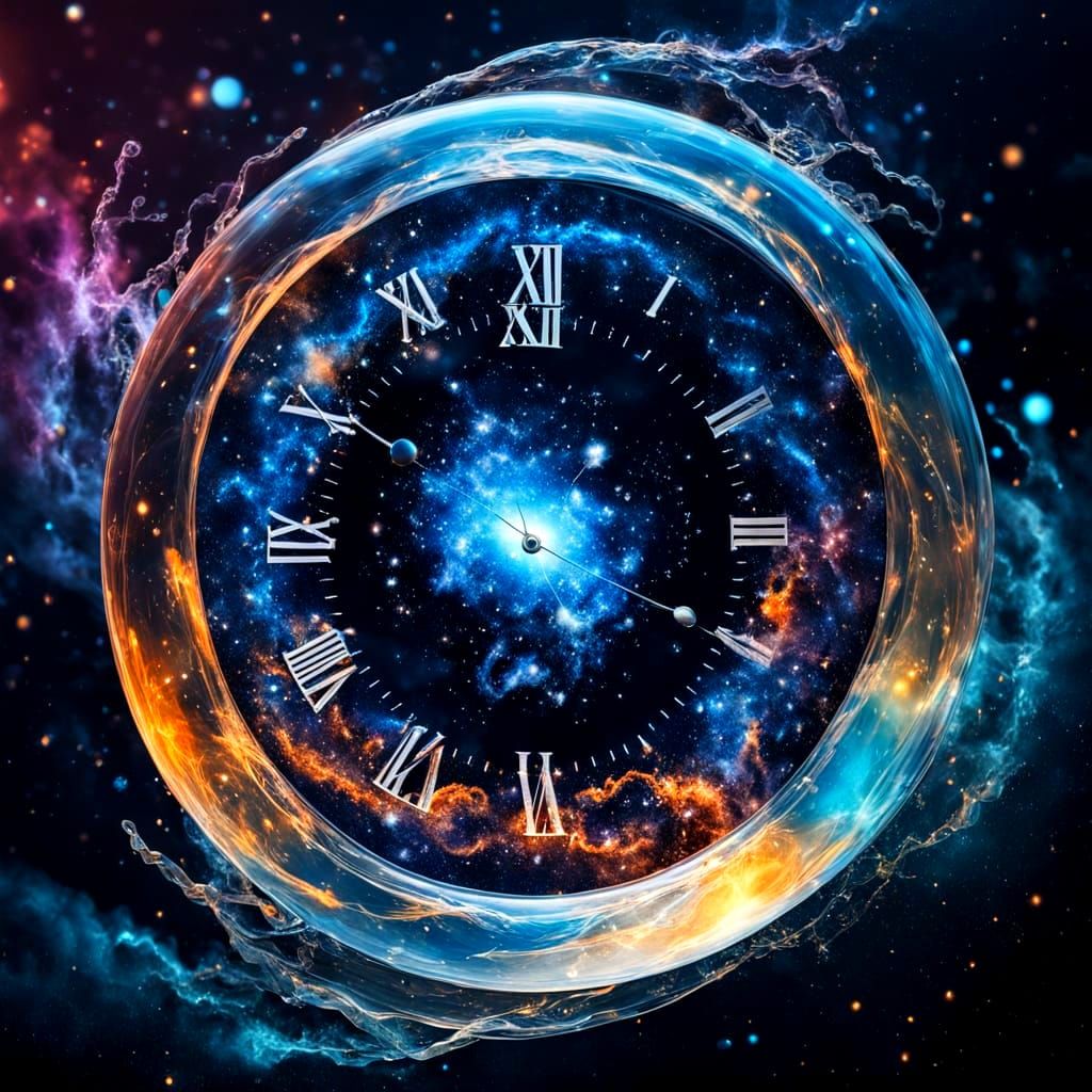 Surreal Timepiece Unfolds in Cosmic Abstraction