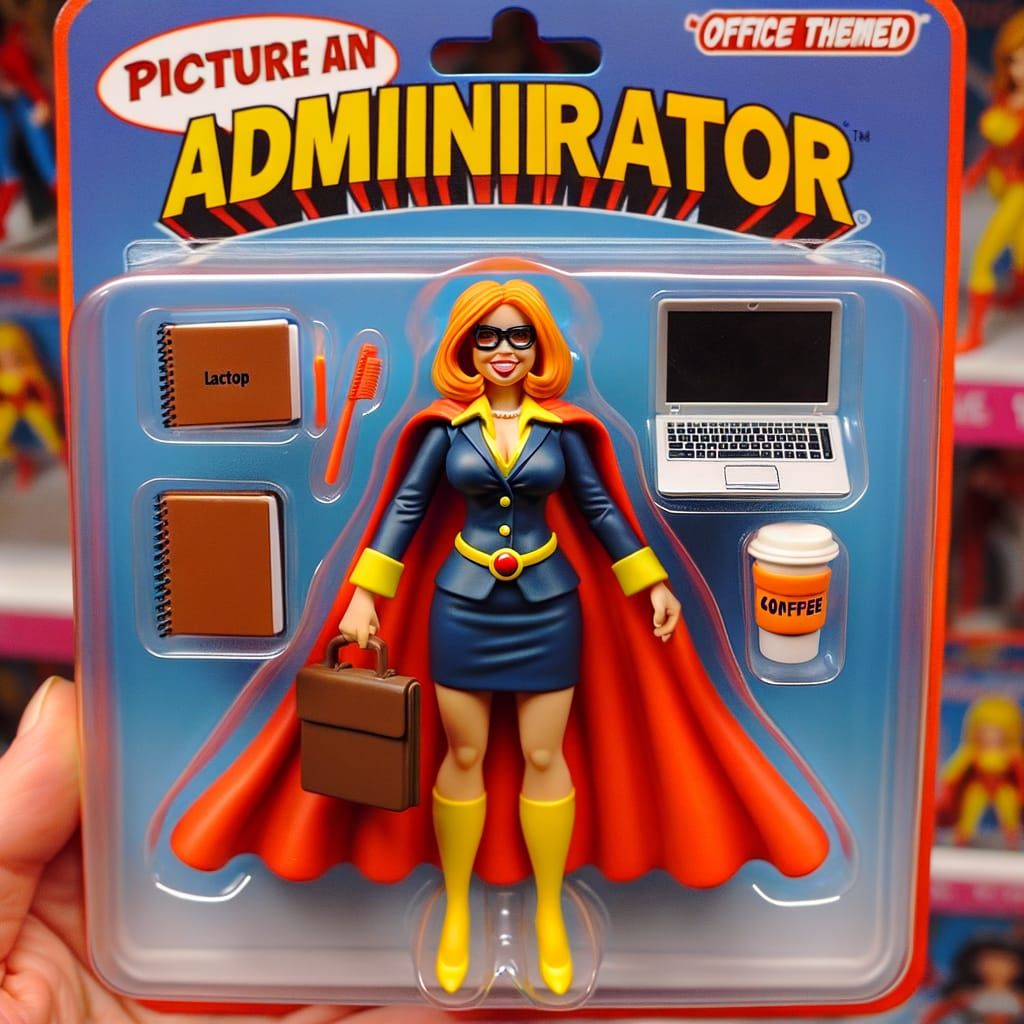 Administrative Avenger in Office-Themed Packaging