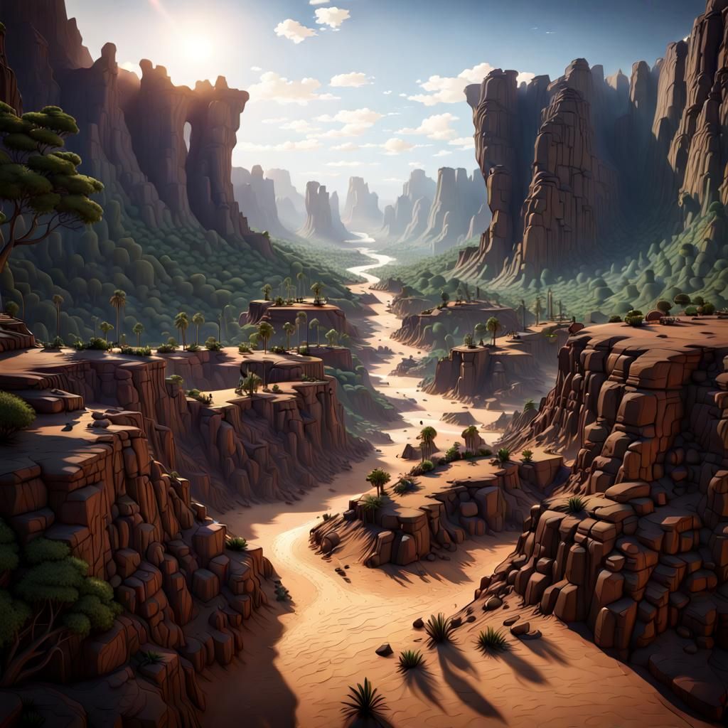 Contrasting Worlds: Chasm Between Forest and Desert