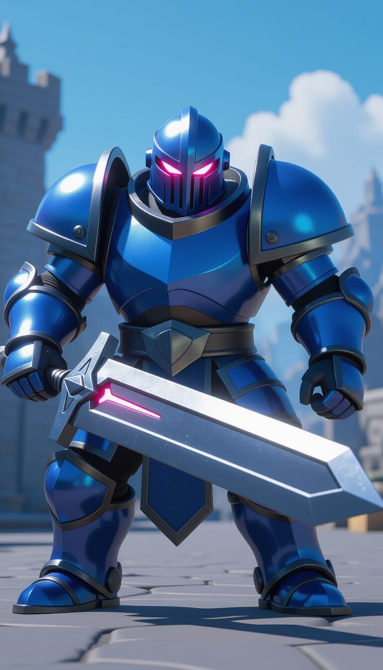 Clash Royale P.E.K.K.A. in Cinematic CGI Style