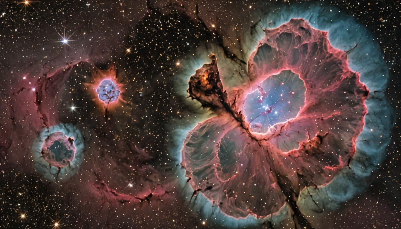 Sharpless 162: Bubble Nebula Digital Art