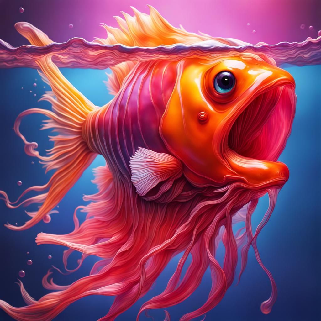 Jellyfish: Hyperrealistic Splash Art Concept
