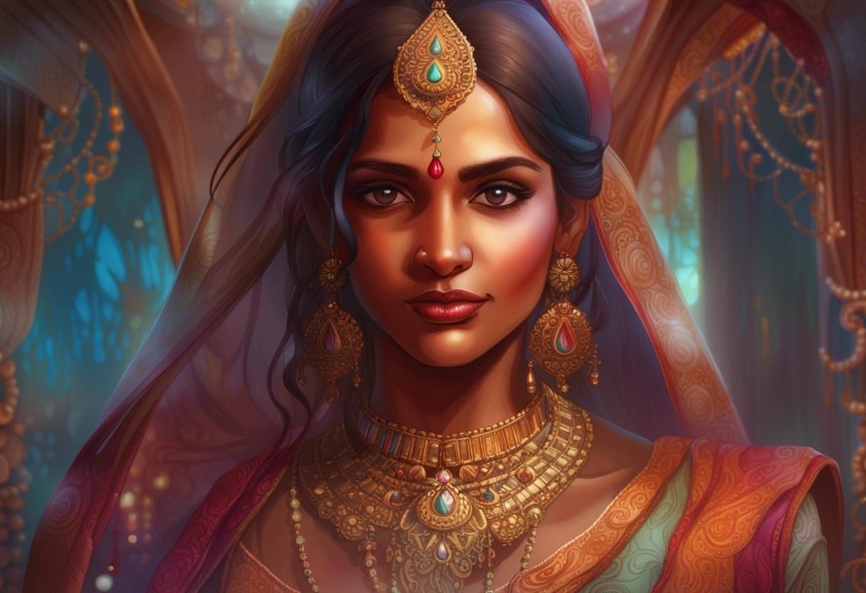 A beautiful young Indian woman.