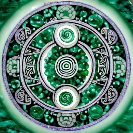 Elaborate Yin-Yang Mandala Crafted From Jade