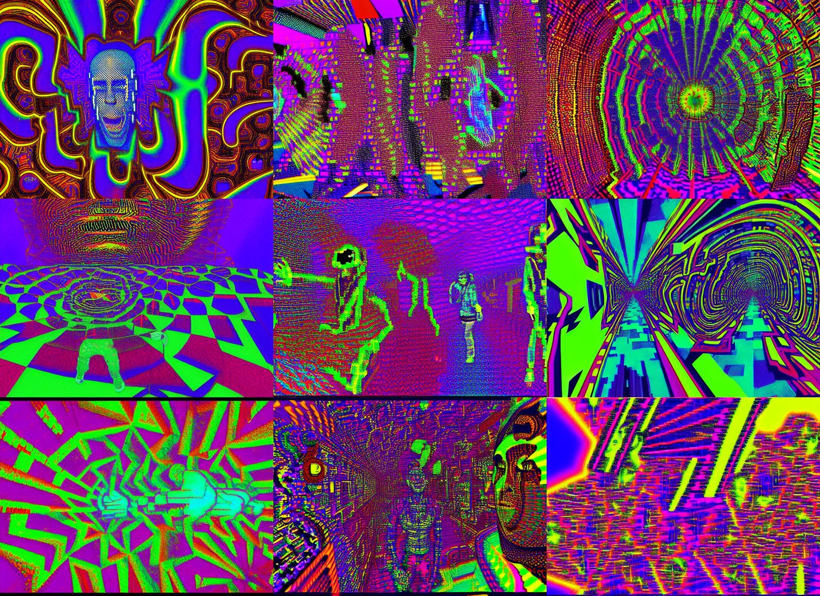 Psychedelic Glitch Art in Hyperdetail