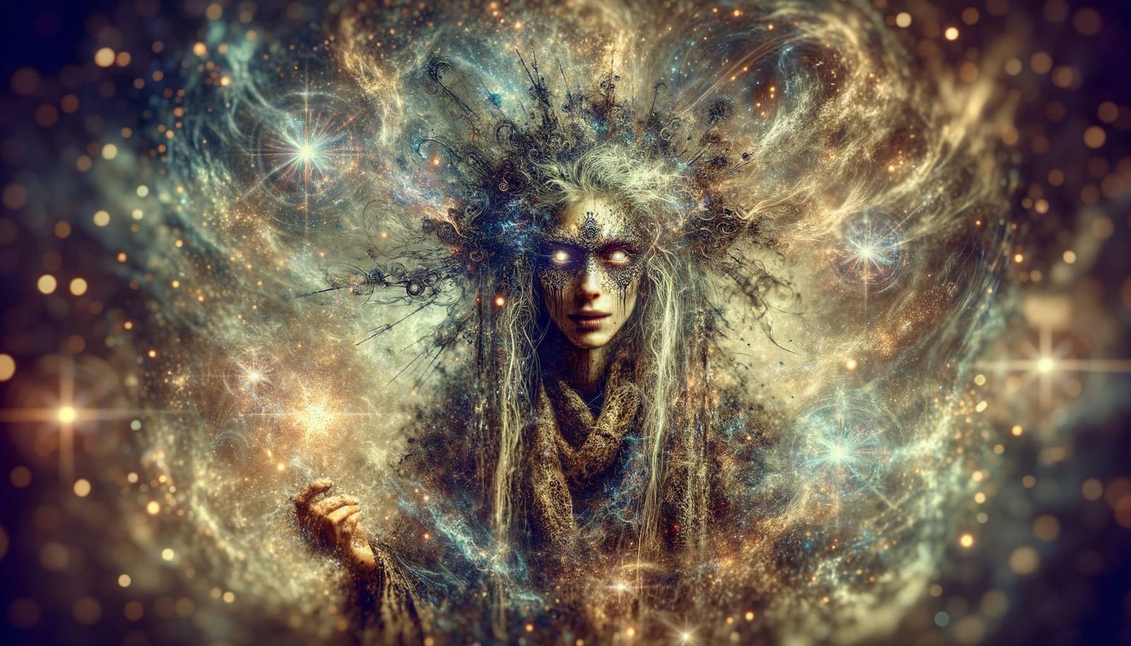 Mystical Chaos Sorceress with Twinkling Aura