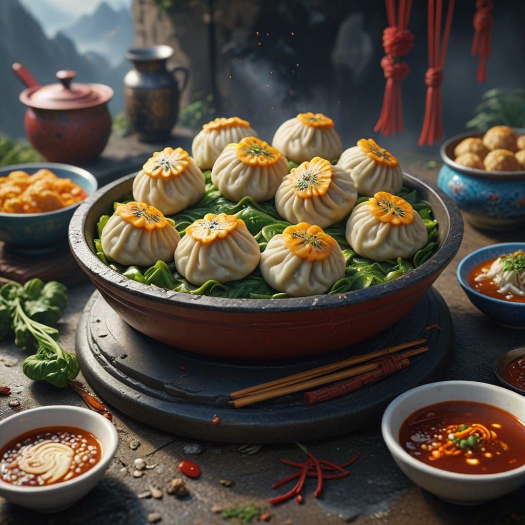 Fantastical Dumpling Day Celebration in Deep Colors