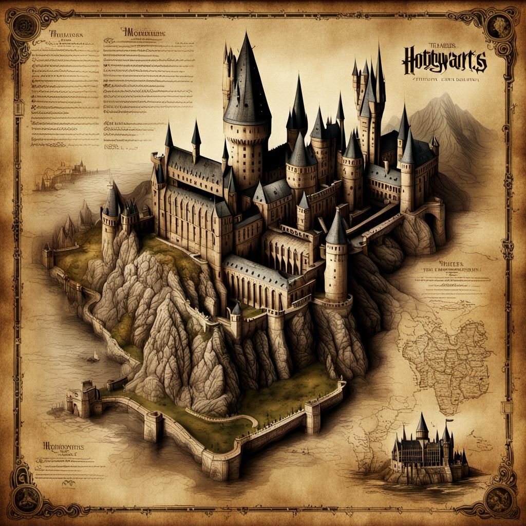 The Marauder's Map of Hogwarts: Digital Matte Painting
