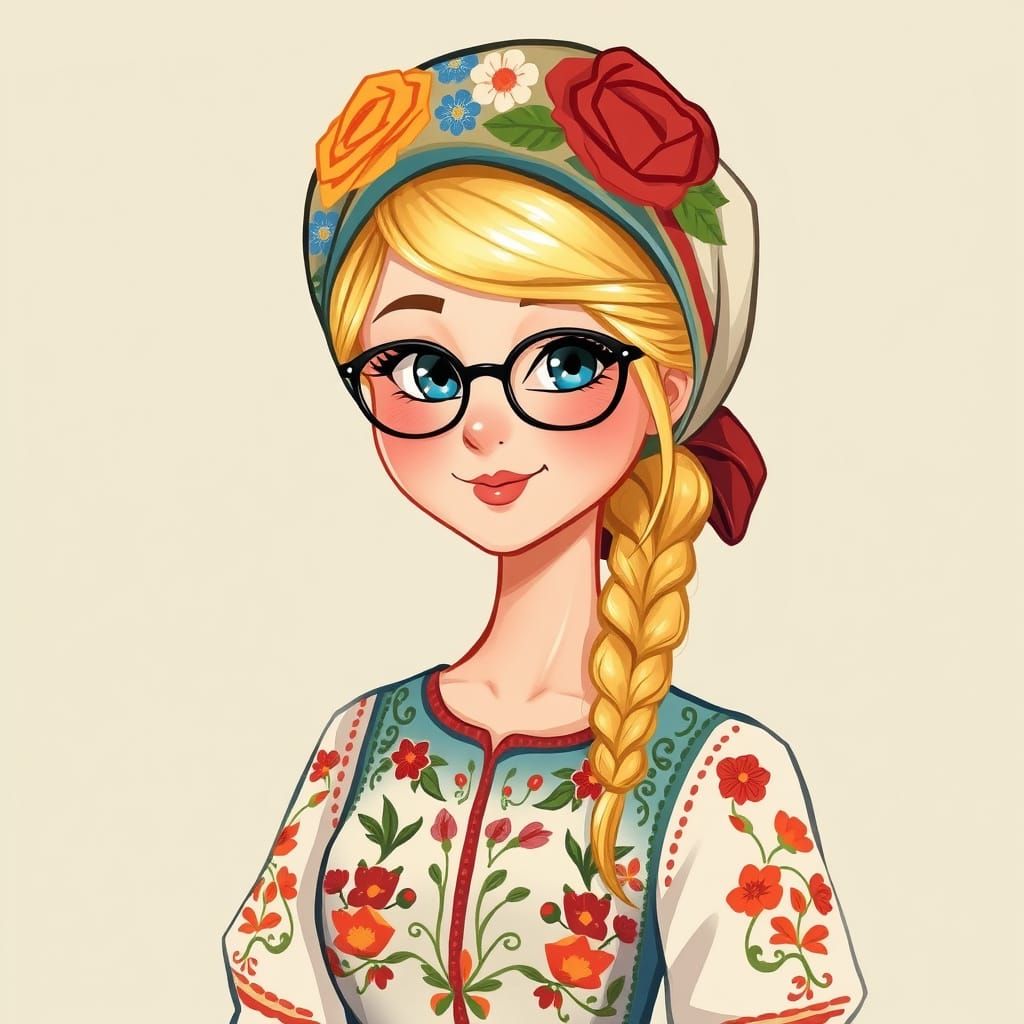 Whimsical Ukrainian Beauty in Folkloric Splendor