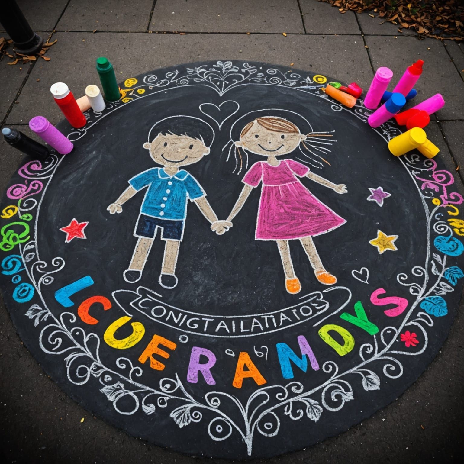Congratulations Chalk Art! Life, love and dreams!