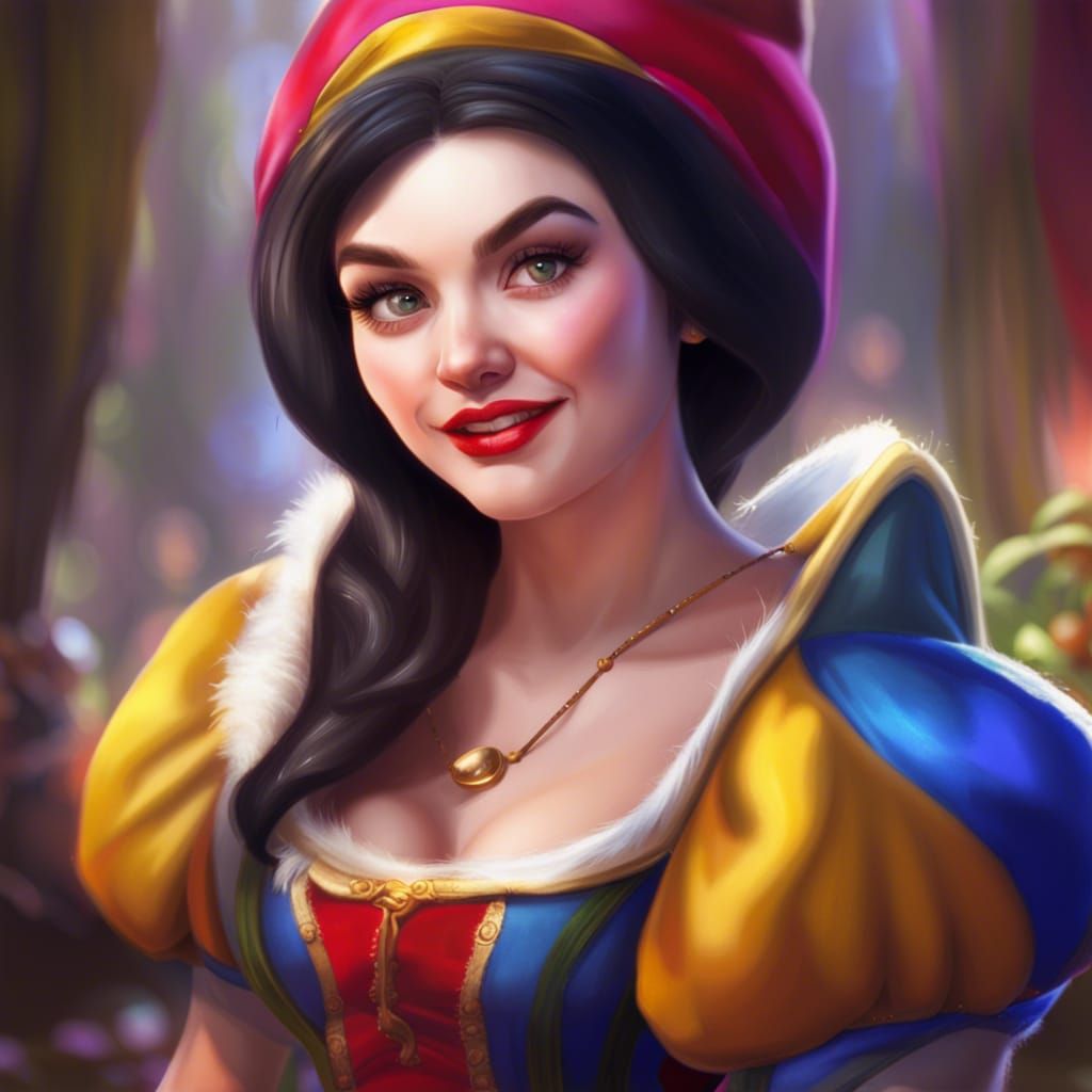 Hyperrealistic Portrait of Snow White's Seven Dwarfs
