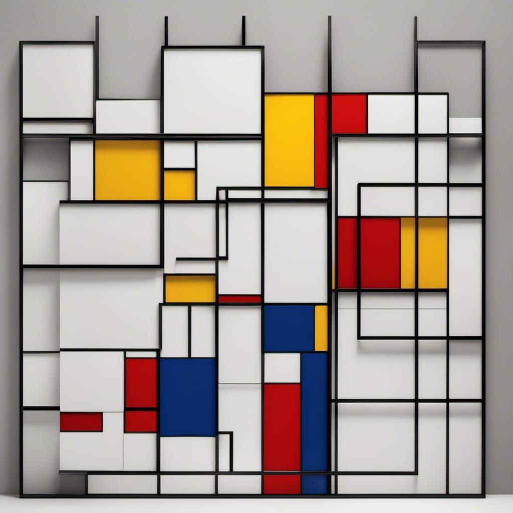 Geometric Art in the Style of Mondrian