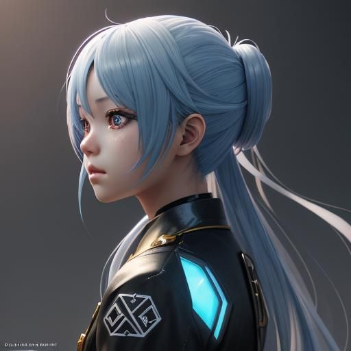 Detailed 3D Anime Art Inspired by WLOP