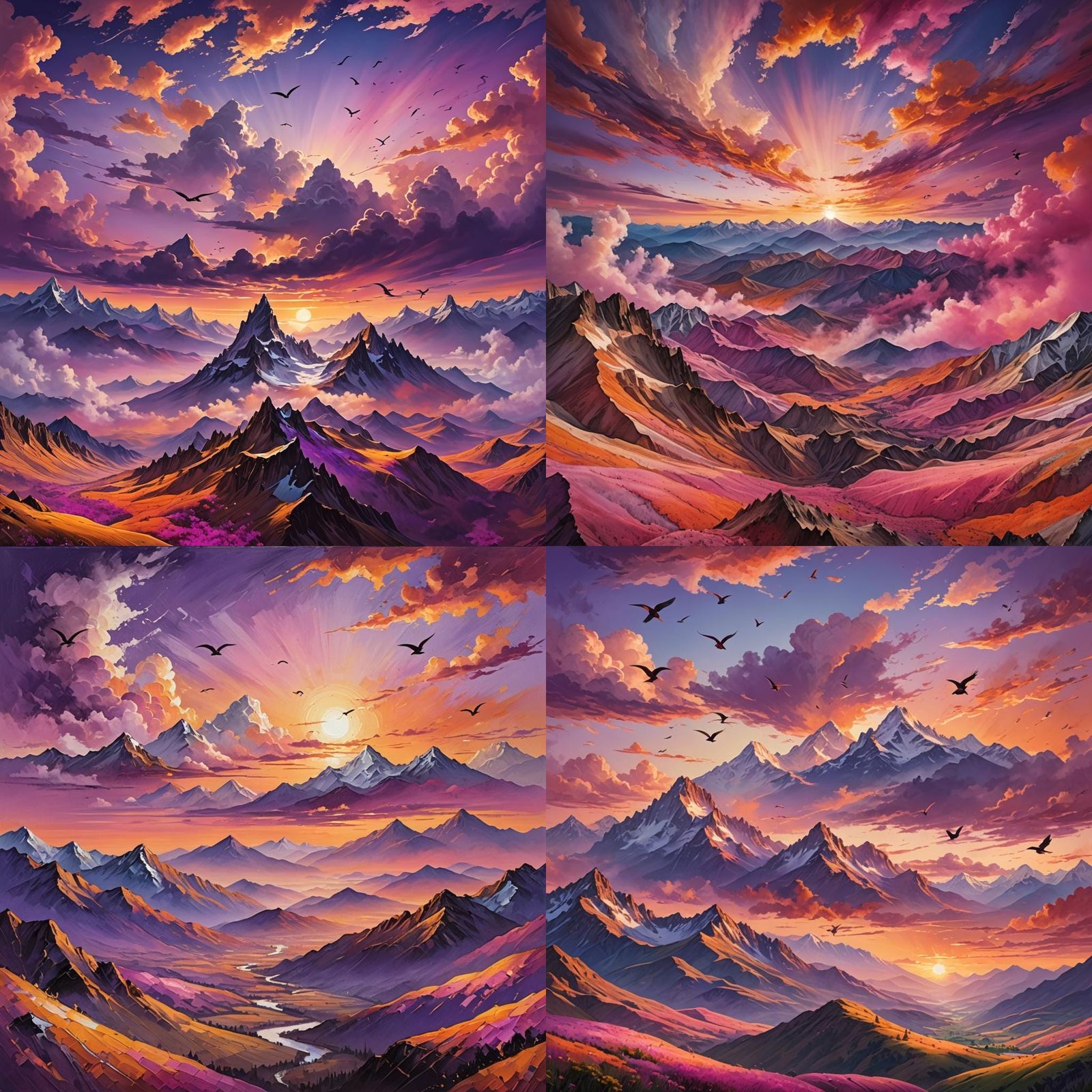 Breathtaking Sunset Over Beautiful Valley