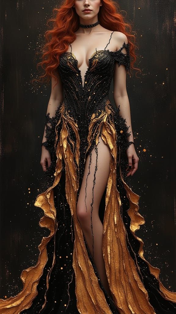 Vampiress Queen in Futuristic Splendor