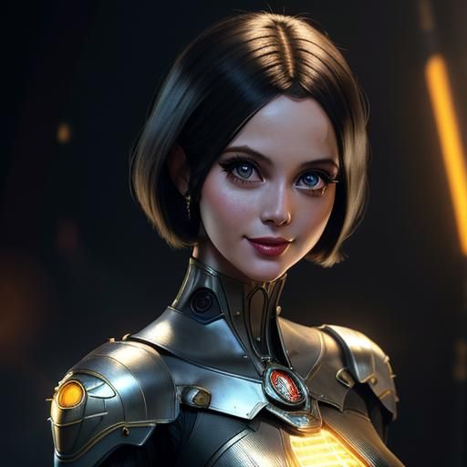 Supermodel Portrait Inspired by Art Nouveau