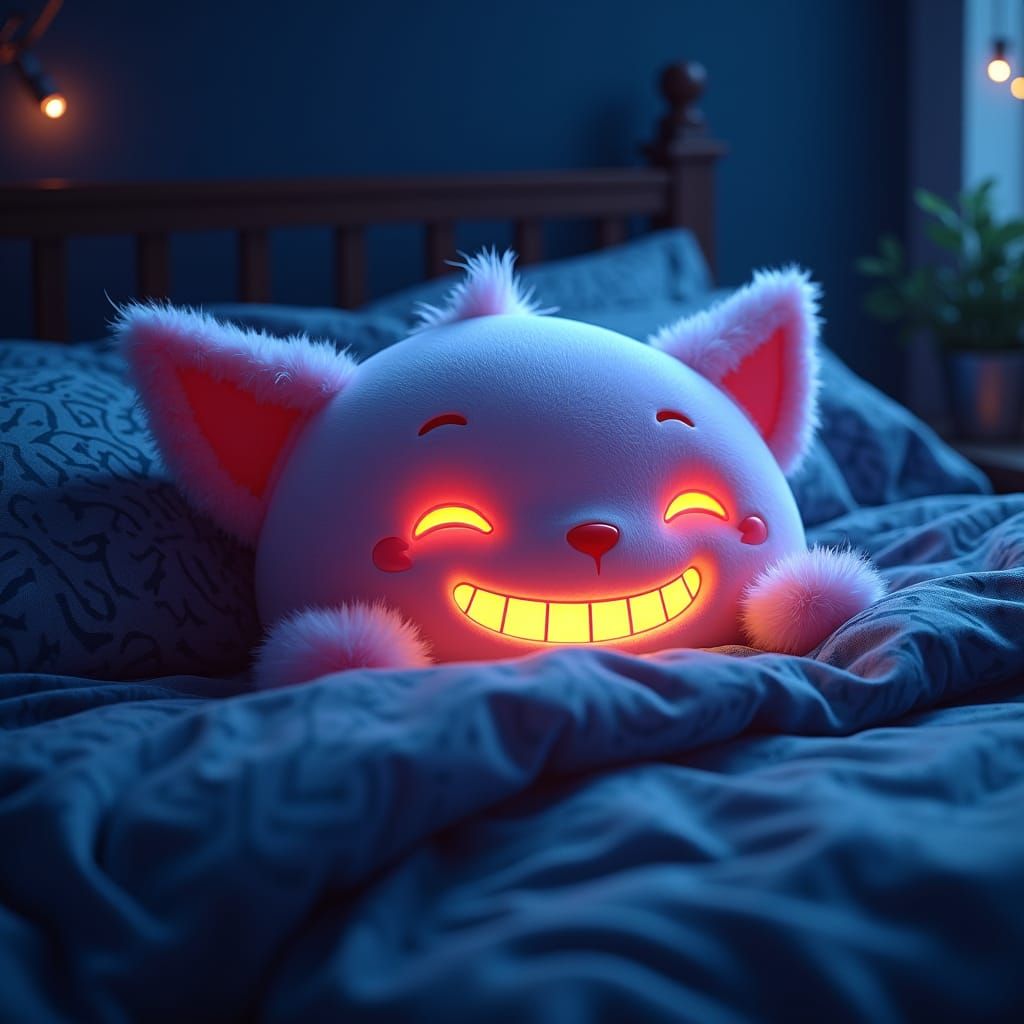 Joyful Pillow in Dreamlike Fantasy Realm