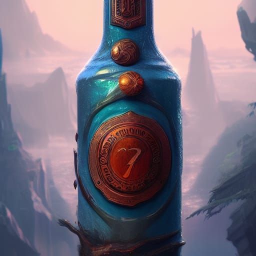 Detailed Bottle in Fantasy Concept Art