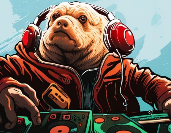 Tardigrade DJ at a Neon Pool Party