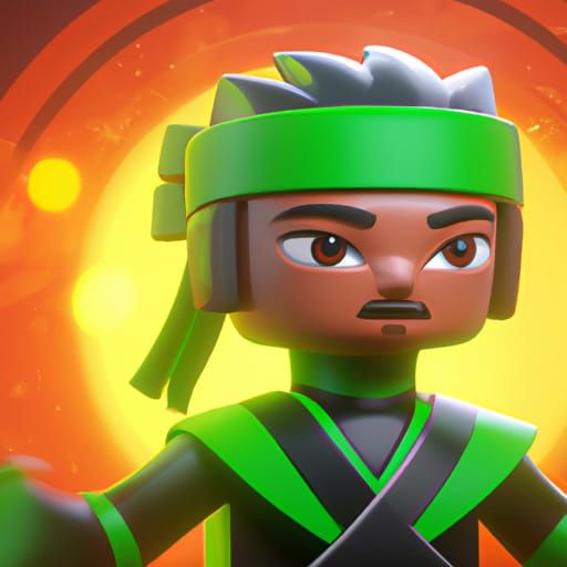 LEGO Ninjago Kai as Green Ninja: 3D Digital Art