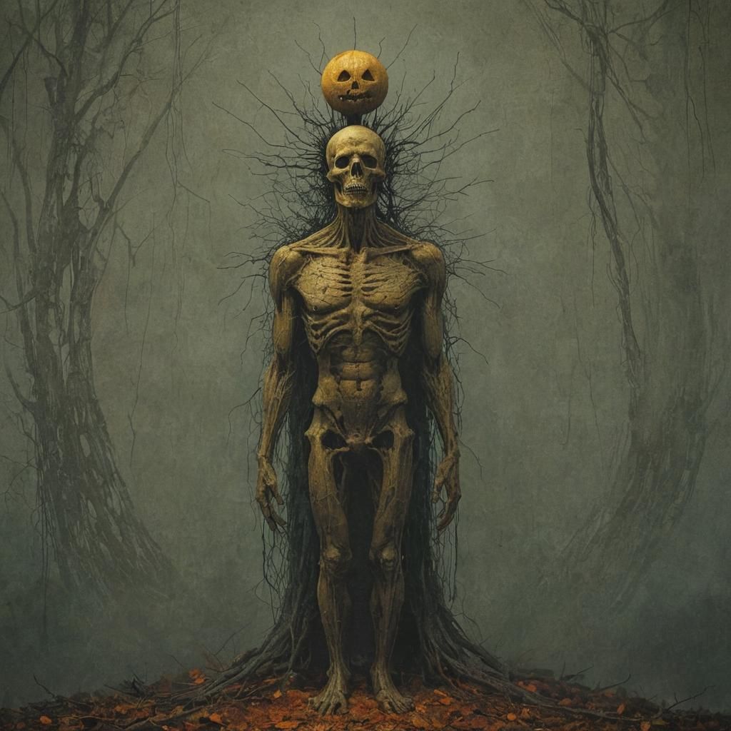 Halloween in Geometric Bauhaus Style