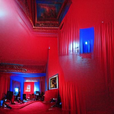 Red and Blue Room Contrast