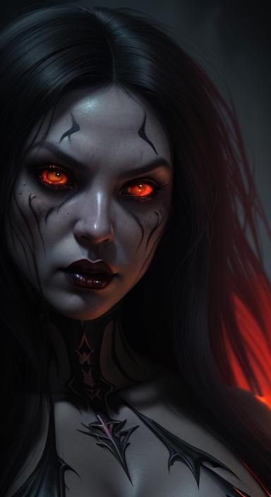 Purgatori Vampiric Demoness in Hyperrealist Comic Art