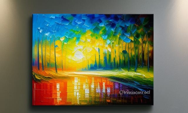 Colorful Neo-Impressionist Oil Painting with Textured Paint