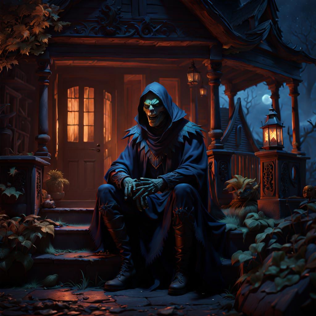 Ghoul at Night: Detailed Matte Painting