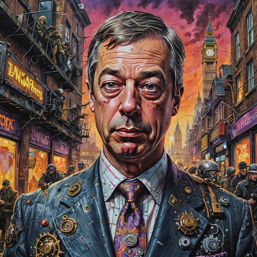 Nigel Farage: Cyberpunk in Post-Apocalyptic London
