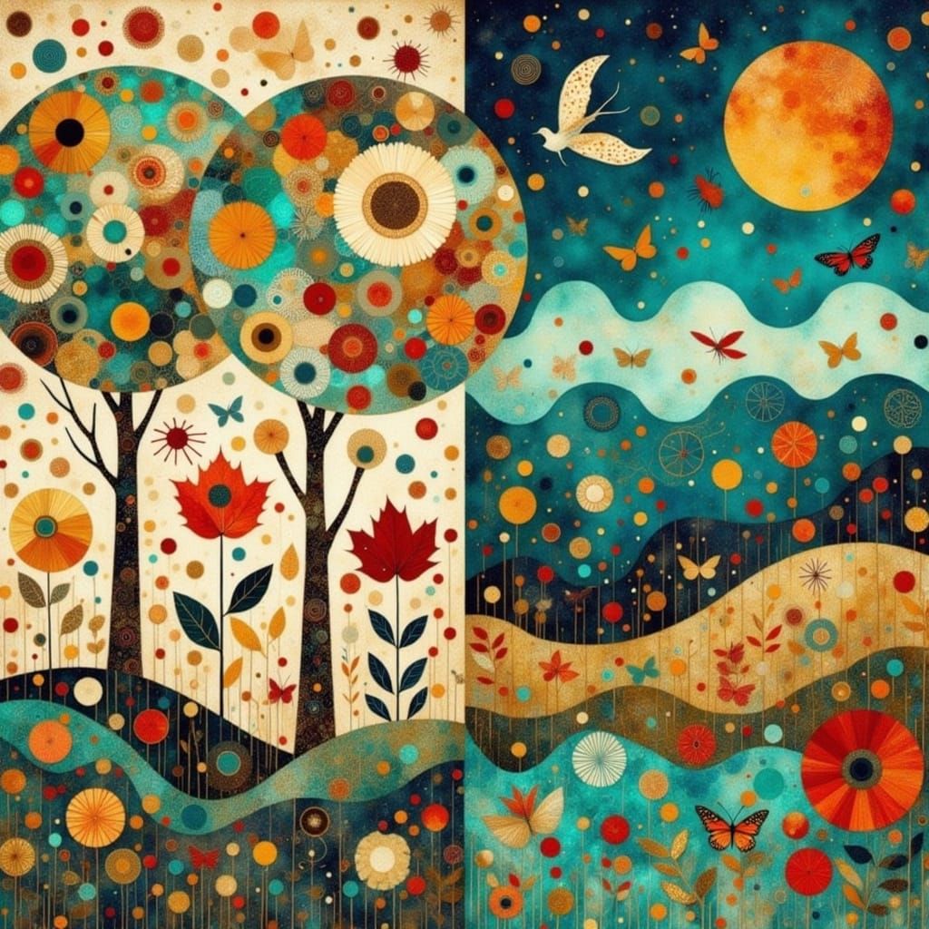 Surreal Earth and Teal Landscape in Dreamlike Style