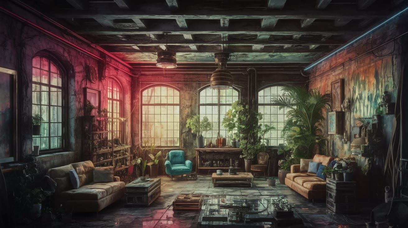 Old Warehouse to Home Conversion Concept Art