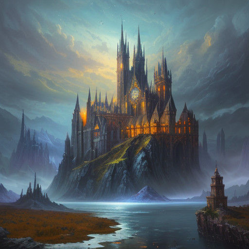 Epic Fantasy Realm Reveal in Dreamy Mists