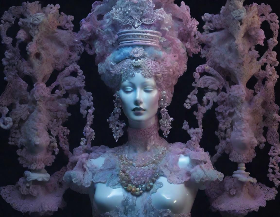 Rainbow Horror Dissection in Dreamcore Style