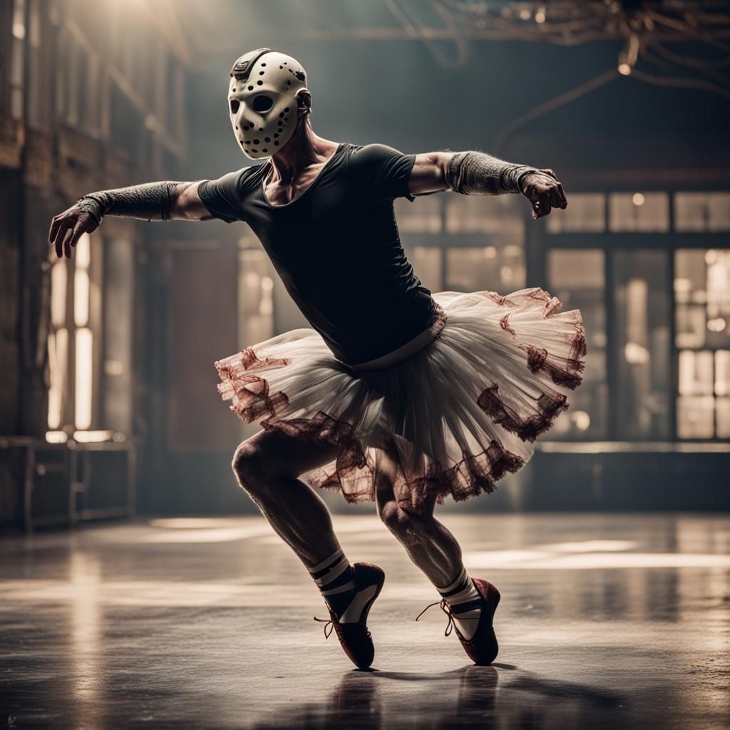 Ballerina Jason Voorhees Fusion: Hyperrealistic Cinematic Im...