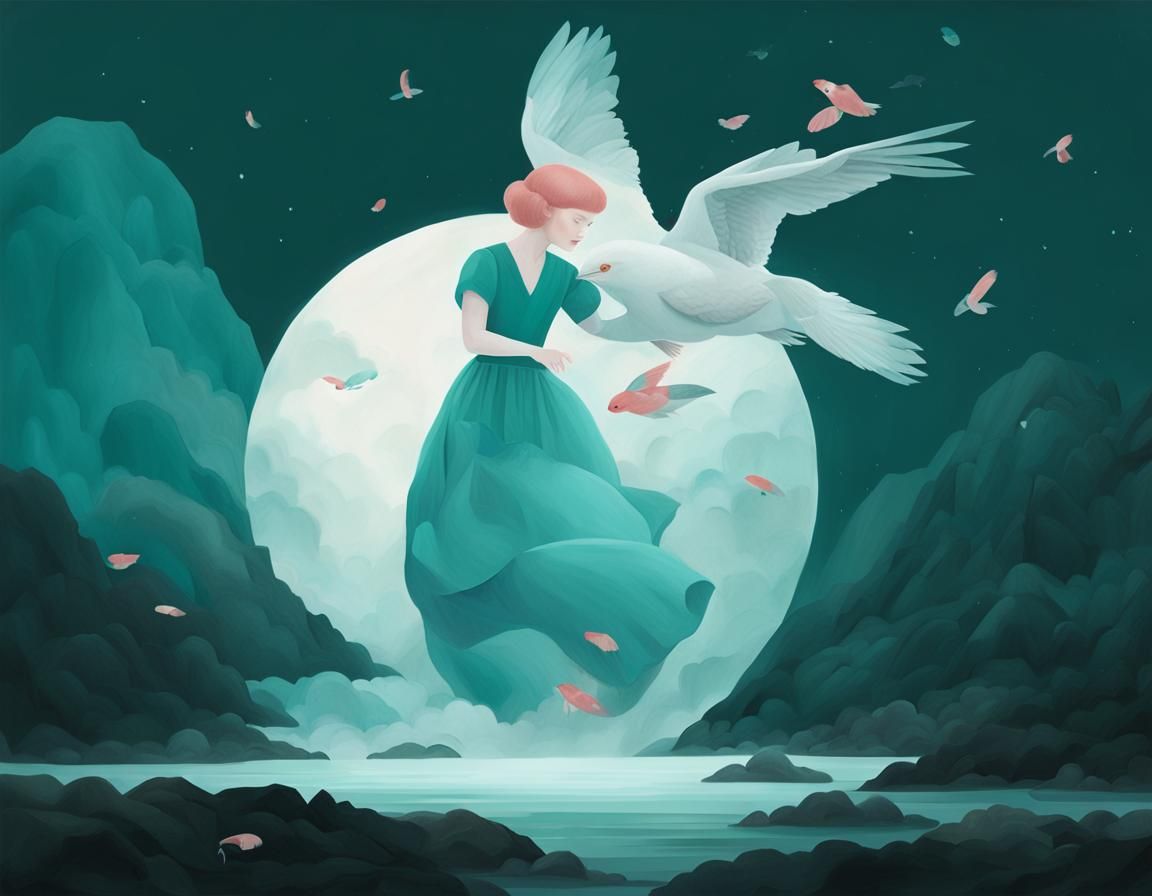 Ethereal Dreamscape in Hsiao-Ron Cheng Style